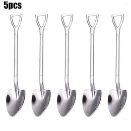 Coffee Scoops Stainless Steel Spoon Shovel Teaspoon Ice Cream Watermelon Handle Dessert Kitchen Tableware Tool