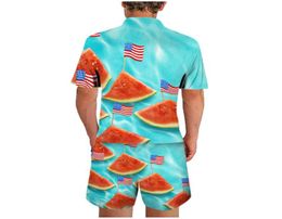 Men039s Tracksuits Pants Jacket Set Men Suit Sports Day Flag Summer Watermelon 3D Men39s Independence Pyjamas Blue Snow For 3224976