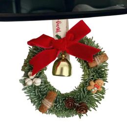 Decorative Flowers Mini Christmas Wreaths Reusable Garland With Bells And Bow Decorations For Doors Walls Window