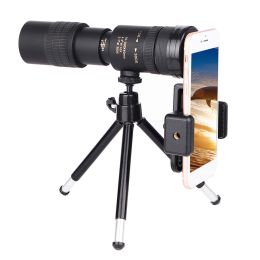 Telescopes 10300x40mm Bak4 Prism Monocular Telescope Spotting Scope W Smartphone Holder and Tripod for Adults Bird Watching Camping Hiking