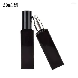 Storage Bottles 20ml Black Glass Spray Bottle Press Perfume Dispenser Cosmetics Hydration Portable Empty Refillable