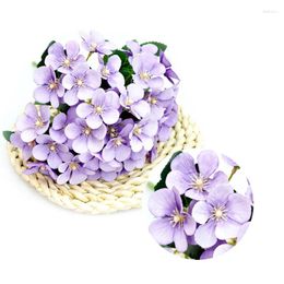 Decorative Flowers Fake Apple Flower Simulation Begonia Wedding Silk 5 Fork Hydrangea Home Soft Decoration Bouquet