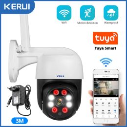 Cameras Kerui Outdoor Waterproof Wireless 1080p 2mp 3mp Ptz Wifi Ip Camera Tuya Smart Camera Security Cctv Surveillance 3 Meters Cable