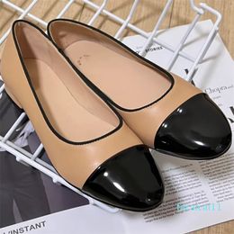 Spring Low Heel Female Designer Customized Little Leather Lining Slippers Classic Leather Sole High Heels