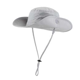 Wide Brim Hats Bucket Connecting Style UPF50+Infant and Toddler Sun Hat Childrens Large Width Waterproof Lightweight Adjustable Fishing Cowboy Q240403