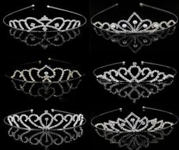 Crystal Love Heart Tiara Crown Trendy Sweet Headband Princess Girls Bridal Headpiece Hair Accessories Women Wedding Jewelry5441014