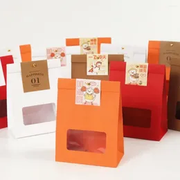 Gift Wrap 10Pcs/Pack Dessert Packaging Candy Packing Storage Kraft Paper Party Accessories Chocolates Pocket Handmade Cookie Bag