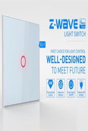 ZWave 1CH EU Wall Light Touch Screen Switch Home Automation ZWave Wireless Smart Remote Control Light Switch22594171263397