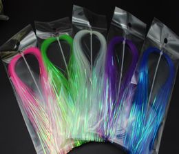 Tigofly 5 colors 1mm Flashabou Flat Holographic Tinsel Flash Stonefly Nymph Back Jig Body Wrap Lure Fishing Fly Tying Materials8979556