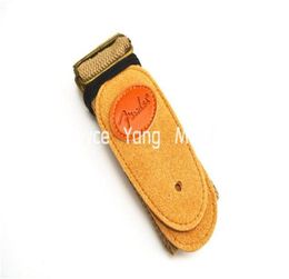 Acoustic Electric Guitar Strap Nylon Leather Ends Strap Beige Wholes2870012