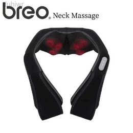 Full Body Massager Breo Shiatsu Neck Back Massager with Heat 3D Deep Kneading Pain Relief Shoulder Massage Electric Pillow for Neck Leg Foot 240407