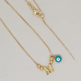 Go2boho Adjustable Gold Chain Necklaces For Women Letter AZ M Pendant In Chic Fashion 240407