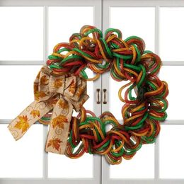 Decorative Flowers Fall Harvest Door Wreath Lightweight For Celebrating Outside Ornament Decorating Farm Walls