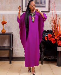 High Quality Gorgeous Rhine Beaded Dresses Long Sleeve Crew Neck Maxi Plus Size Dress Elegant African Women Clothing H113426439