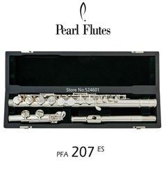 Pearl Alto Flute PFA207ES 16 keys Closed Hole G Tune Straight Headjoint Sliver Plated Musical instrument 7057568