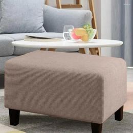 Chair Covers Good Stitching Footstool Cover Durable Slipcover For Oversized Footrest Stool Scratch-proof Easy Installation Protect Enhance