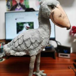 Movies TV Plush toy 45cm High Realistic Shoebill Stuffed Animals Toy Soft Whale-headed Stork Bird Plush Doll Birthday Christmas Gifts 240407