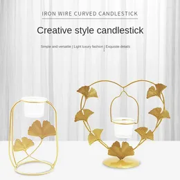 Candle Holders Home Decoration Crafts Christmas Tree Stars Iron Candlestick Table Top Hydroponic