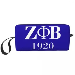 Storage Bags Zeta Phi Beta Sorority Logo Makeup Bag For Women Travel Cosmetic Organizer Kawaii Greek Letter 1920 Toiletry
