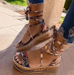 Sandals Summer Platform 2022 Fashion Women Strap Sandal Wedges Shoes Casual Woman Peep Toe Espadrille Femme Dropship1914314