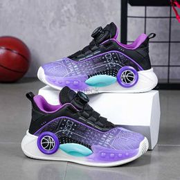 Athletic Outdoor Kid Sneakers Basketball Shoes Children Shoes Boys Girls Non-Slip Basketball Trainers Teenagers Breathable Tennis Athletic Shoes 240407