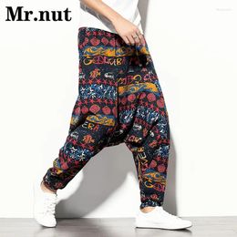 Men's Pants Summer Clothing Wide Cotton Linen Clothes Harajuku Trousers Fashion Baggy Harem Casual Hip Hop Street Slacks