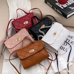Diamond Striped Small Square Bag Women Handbags2024 Korean Style Small Handbag Foreign Trade Wholesale Fashion Trendy Bag
