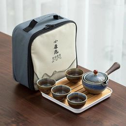 Teaware Sets Porcelain Chinese Gongfu Tea Set Portable Teapot With 360 Rotation Maker And Infuser All In One Gift Bag