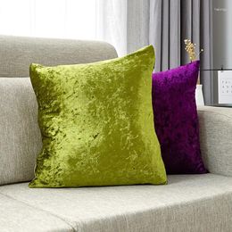 Pillow Velvet Cover Living Room Decorative Sofa Home Decor Yellow Green Blue 45 X Cm