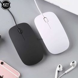 Mice Ultra thin USB Wired Mouse 1000 DPI Mute Button for Laptop PC MacBook Air Pro Computer Peripherals H240407