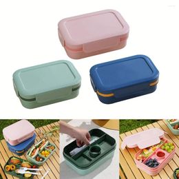 Dinnerware Lunch Box Insulated Bento 2 Layer Sealed Microwave Container Leak Proof For Student Office Worker Fruit Salad Kitchen