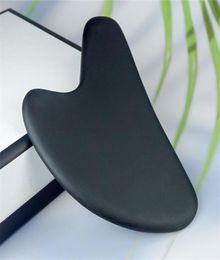 Whole Gua Sha Facial Body Massage Tools Heart Bian Stone 3D GuaSha Scraping Tool Black2961402