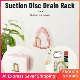 Kitchen Storage Toilet Bathroom Sponge Holders Rack Simple Accessories Sink Drain Suction Disc Hanger