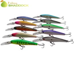 10pcs Hard Fishing Lure Crankbaits Minnow Bait Lifelike Fishbait Freshwater Saltwater Bass Lure with 6 Hook4232575