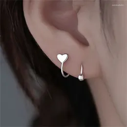 Stud Earrings Korean Earings Fashion Jewellery Gothic Punk Spiral Heart Star Small Round Bead Brincos For Women