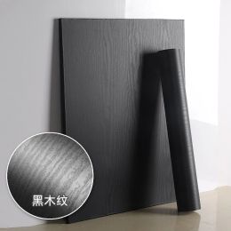 Calligraphy Dark Black Wood Pattern Peel and Stick Wallpaper Diy Selfadhesive Home Furniture Renovation Sticker Vinyl Stripe Stickers Decal