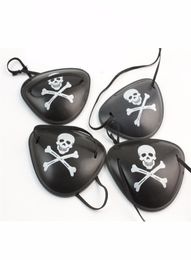 Skull pirate eye patch Plastic monocular pirate eye patch COS and performance show Holiday decoration 4 styles Fancy dress eye mas3239857