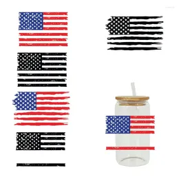 Window Stickers 3D UV DTF Transfers 16oz Cup Wraps Flag Printed For DIY Glass Ceramic Metal Leather Etc. D499