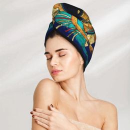 Towel Magic Microfiber Shower Cap Ancient Egyptian Parchment Bath Hat Dry Hair Quick Drying Soft Lady Turban Head