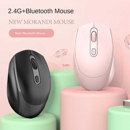Mice Charging Bluetooth 5.2 Mouse USB Dual Mode 2.4G Wireless 1200 DPI for MacBook Tablet PC Gaming Accessories H240407