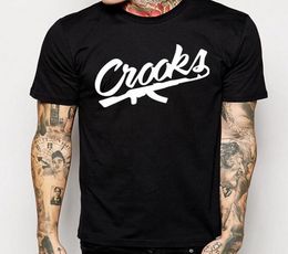 Size S-3XL Crooks And s T Shirts Men Short Sleeve Cotton Man T-Shirt CROOKS Letter Mens t shirt Tops Tee Shirt Free Shipping5061984