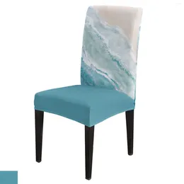 Chair Covers Beach Gradient Blue Cover Stretch Elastic Dining Room Slipcover Spandex Case For Office