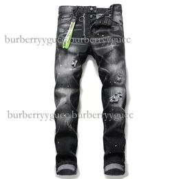 Jeans Mens Linen Pants Hip Hop Jeans Distressed Ripped Biker Slim Fit Motorcycle Denim for Men