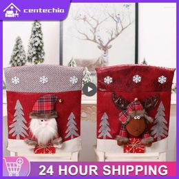 Chair Covers Cover Christmas 3d Decoration Durable Seat Lovable Kitchen Table Non-toxic