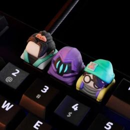 Accessories Valorant Keycap Original Custom Omen Sage KILLJOY Anime Keyboard Keycap Game Peripheral 3D Resin Key Cap for Mechanical Keyboard