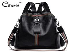 Luxury Soft Leather Women Travel bags High Qualtiy Durable Leather Backpack Fashion Large Capacity Girls5056851