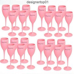 Stanleliness Acrylic Veuve Pink Orange Champagne Flutes Wholesale Party Wine Glasses Acrylic VJEC