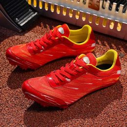 Athletic Outdoor Men Track and Field Shoes Spikes Running Sprint Sneakers Women Professional Athletic Long Jump Sport Shoes 240407