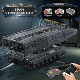 The Bridge Layer Structure Car Building Blocks MOULD KING 20002 Technical MOC-29526 Armored Vehicle Remote Control Military Tank Bricks Kids Toys Birthday Gifts