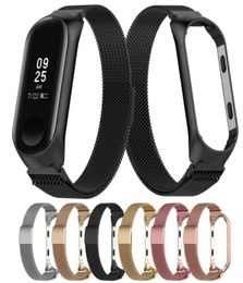 New Arrival Milanese Loop Magnetic Stainless Steel Band Strap For Xiaomi Mi Band 3 Miband 4 Smart Wristbands Replacement Wrist Str5719726